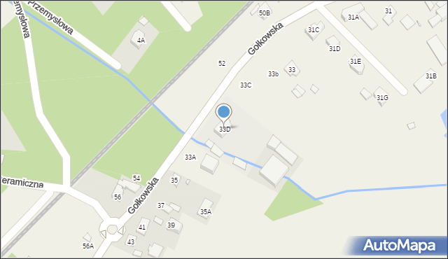 Gołków, Gołkowska, 33D, mapa Gołków