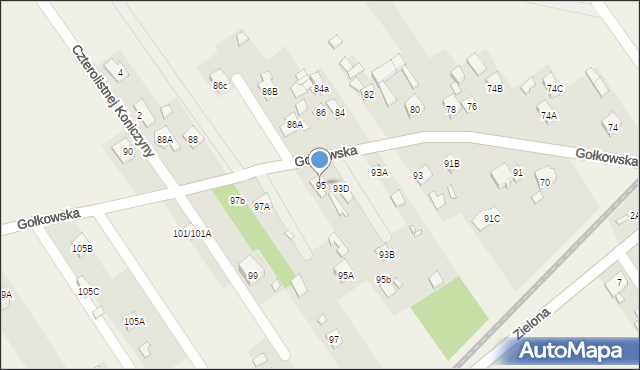 Gołków, Gołkowska, 95, mapa Gołków
