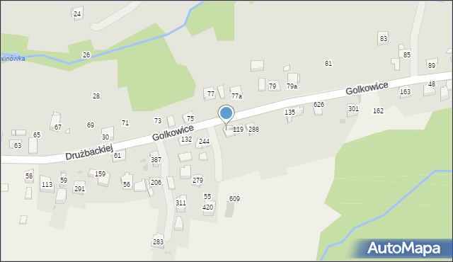 Golkowice, Golkowice, 119A, mapa Golkowice