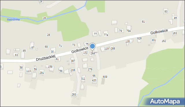 Golkowice, Golkowice, 244, mapa Golkowice