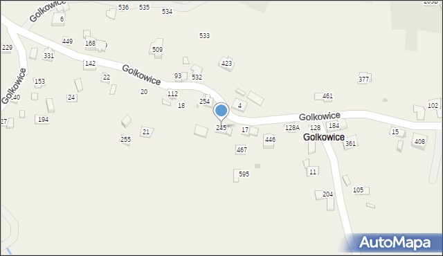 Golkowice, Golkowice, 245, mapa Golkowice