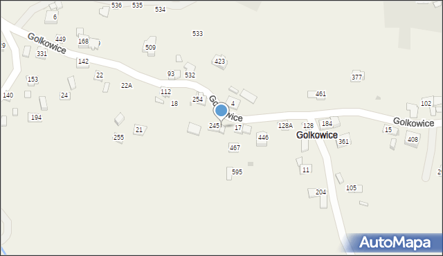 Golkowice, Golkowice, 245A, mapa Golkowice