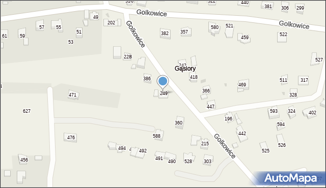 Golkowice, Golkowice, 249, mapa Golkowice