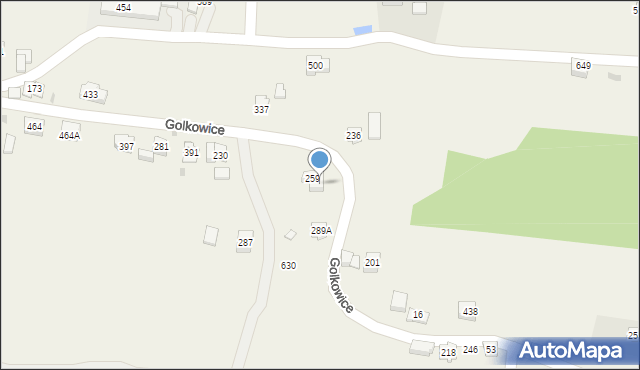Golkowice, Golkowice, 259A, mapa Golkowice