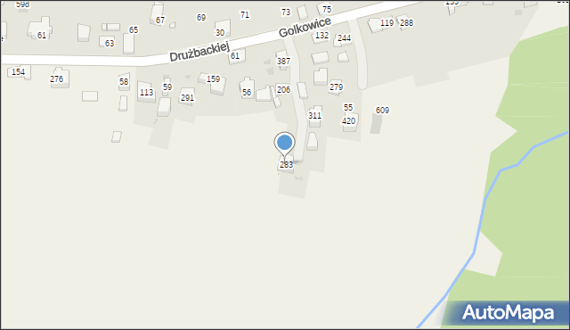 Golkowice, Golkowice, 283, mapa Golkowice