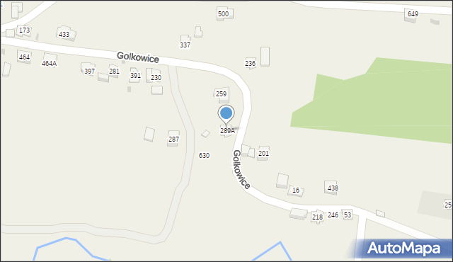 Golkowice, Golkowice, 289A, mapa Golkowice