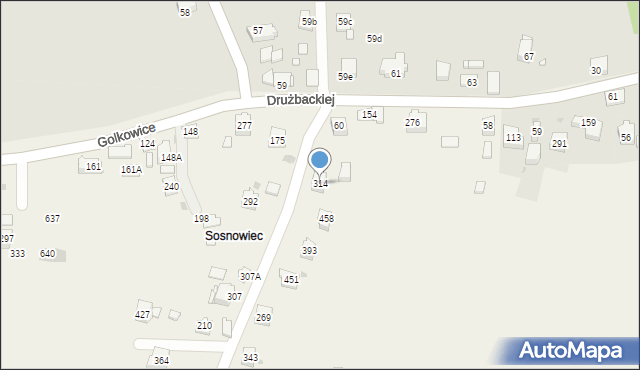 Golkowice, Golkowice, 314, mapa Golkowice