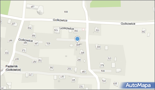 Golkowice, Golkowice, 315, mapa Golkowice