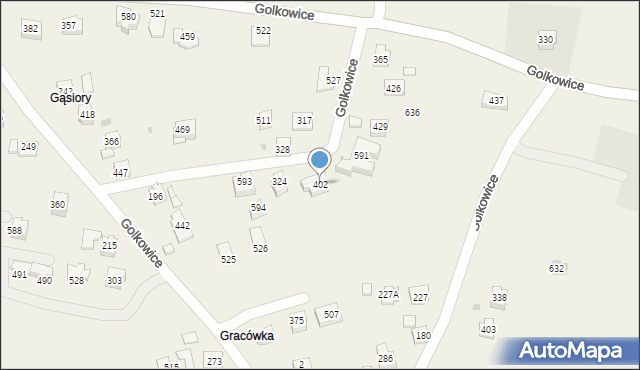 Golkowice, Golkowice, 402, mapa Golkowice