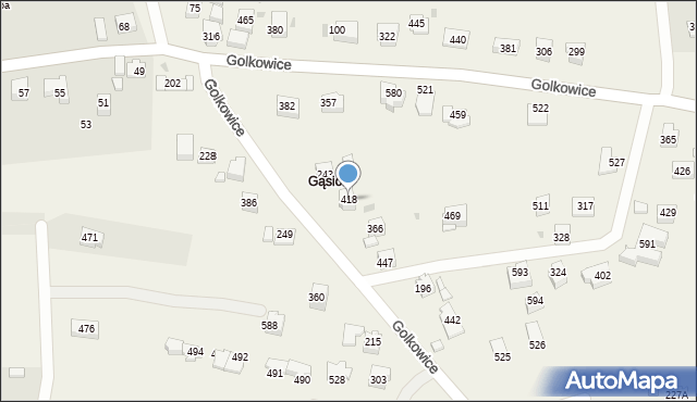 Golkowice, Golkowice, 418, mapa Golkowice
