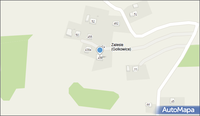 Golkowice, Golkowice, 439, mapa Golkowice