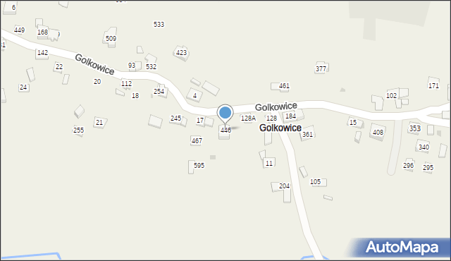 Golkowice, Golkowice, 446, mapa Golkowice