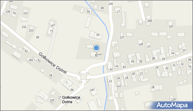 Gołkowice Dolne, Gołkowice Dolne, 82, mapa Gołkowice Dolne