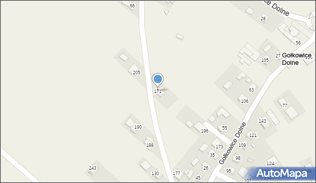 Gołkowice Górne, Gołkowice Górne, 171, mapa Gołkowice Górne