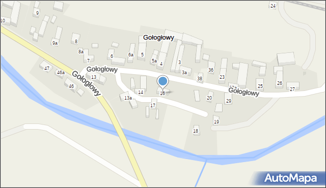 Gołogłowy, Gołogłowy, 16, mapa Gołogłowy