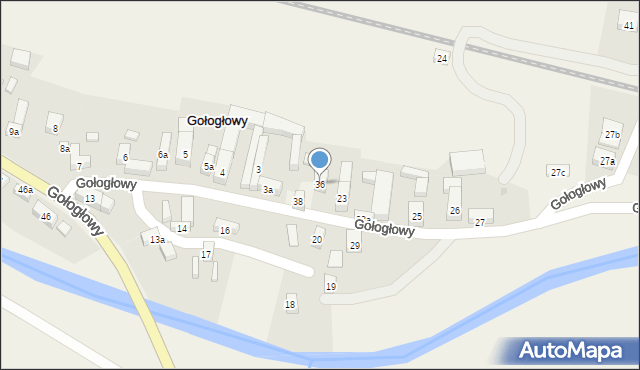 Gołogłowy, Gołogłowy, 36, mapa Gołogłowy