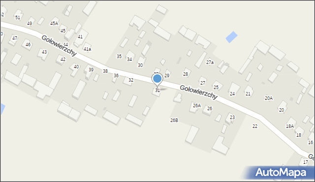 Gołowierzchy, Gołowierzchy, 31, mapa Gołowierzchy