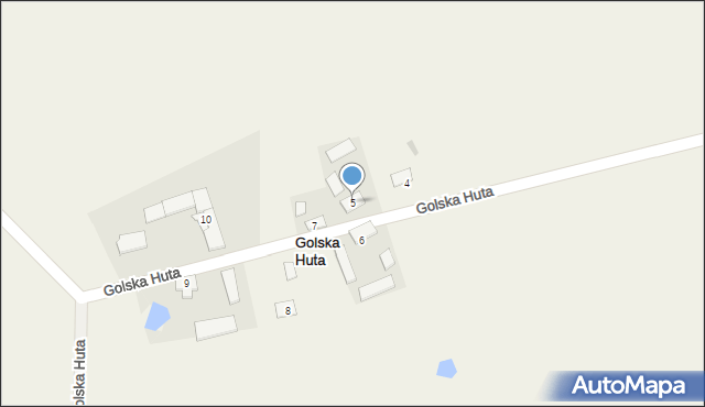 Golska Huta, Golska Huta, 5, mapa Golska Huta