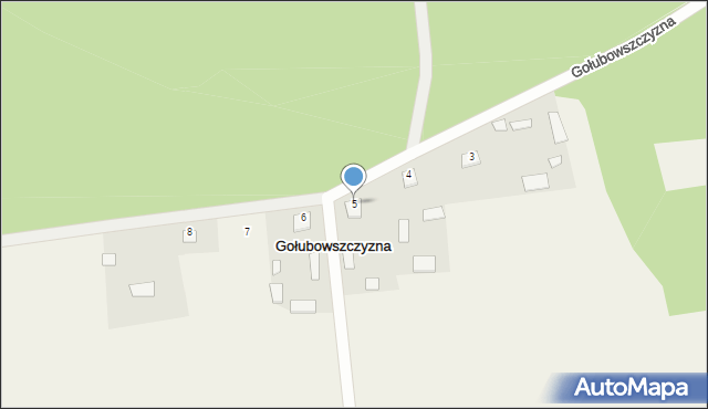 Gołubowszczyzna, Gołubowszczyzna, 5, mapa Gołubowszczyzna