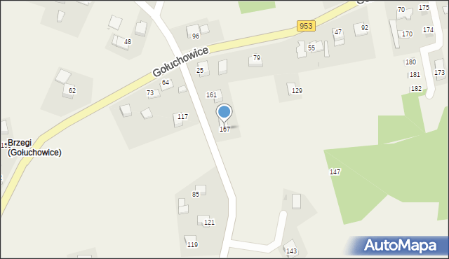 Gołuchowice, Gołuchowice, 167, mapa Gołuchowice