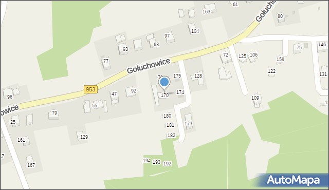 Gołuchowice, Gołuchowice, 170, mapa Gołuchowice