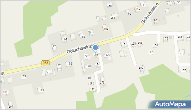 Gołuchowice, Gołuchowice, 175, mapa Gołuchowice