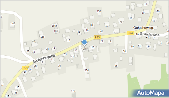 Gołuchowice, Gołuchowice, 42, mapa Gołuchowice