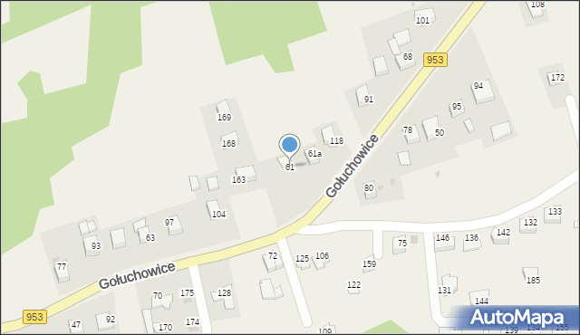 Gołuchowice, Gołuchowice, 61, mapa Gołuchowice