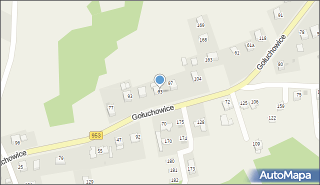 Gołuchowice, Gołuchowice, 63, mapa Gołuchowice