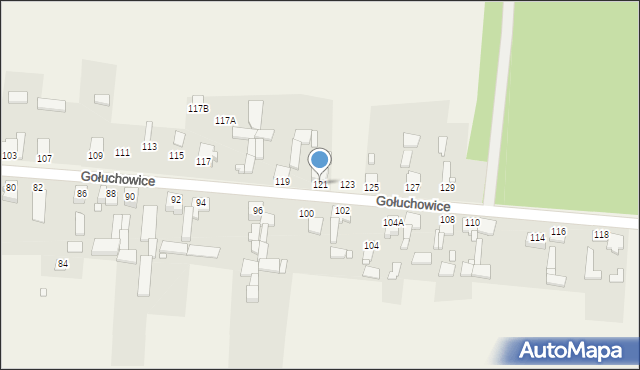 Gołuchowice, Gołuchowice, 121, mapa Gołuchowice