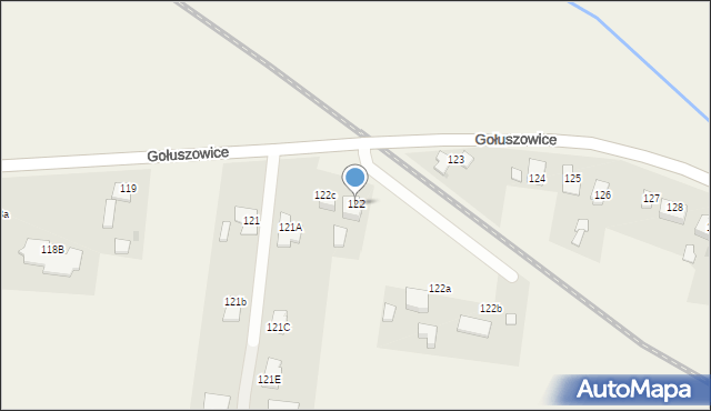 Gołuszowice, Gołuszowice, 122, mapa Gołuszowice