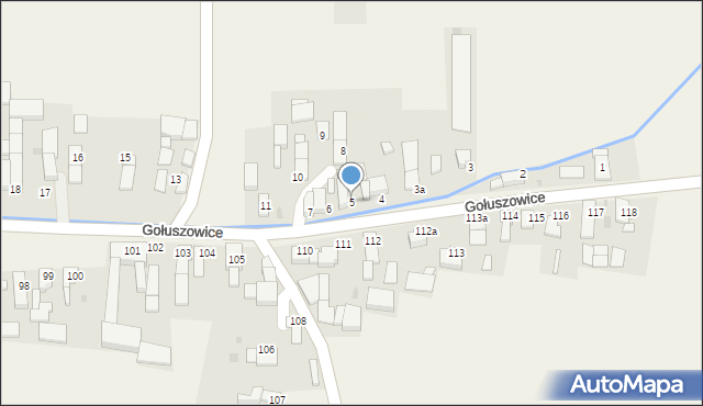 Gołuszowice, Gołuszowice, 5, mapa Gołuszowice