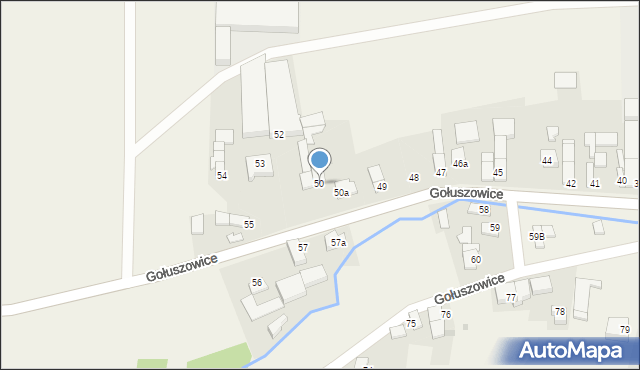 Gołuszowice, Gołuszowice, 50, mapa Gołuszowice