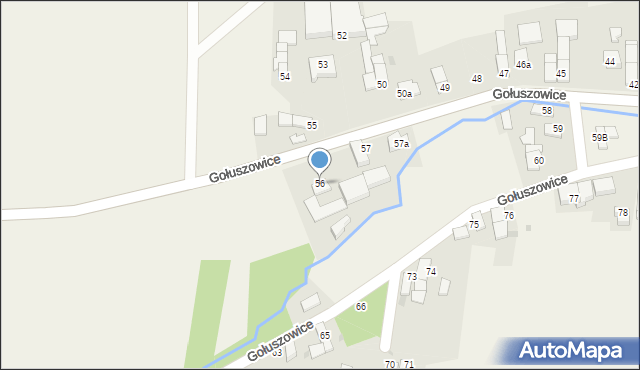 Gołuszowice, Gołuszowice, 56, mapa Gołuszowice