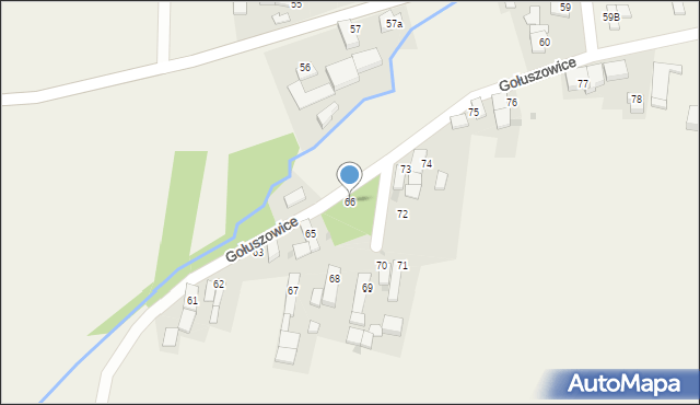 Gołuszowice, Gołuszowice, 66, mapa Gołuszowice