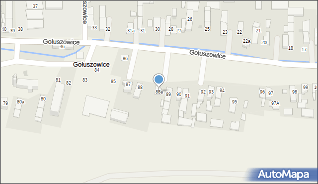 Gołuszowice, Gołuszowice, 88a, mapa Gołuszowice