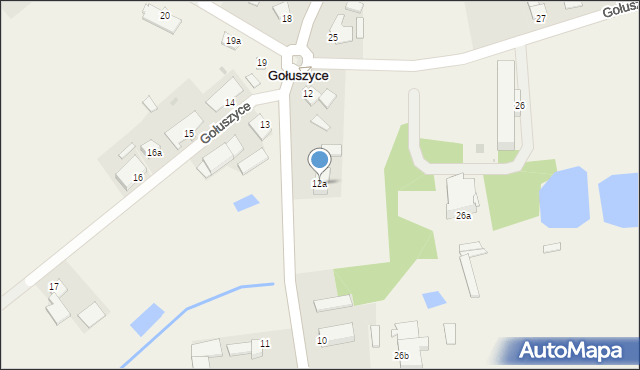 Gołuszyce, Gołuszyce, 12a, mapa Gołuszyce