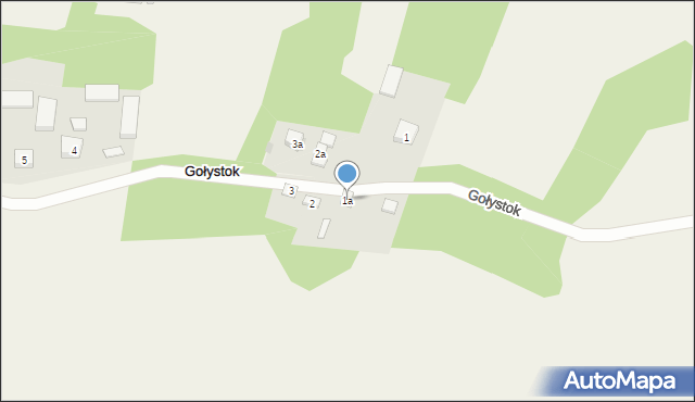 Gołystok, Gołystok, 1a, mapa Gołystok