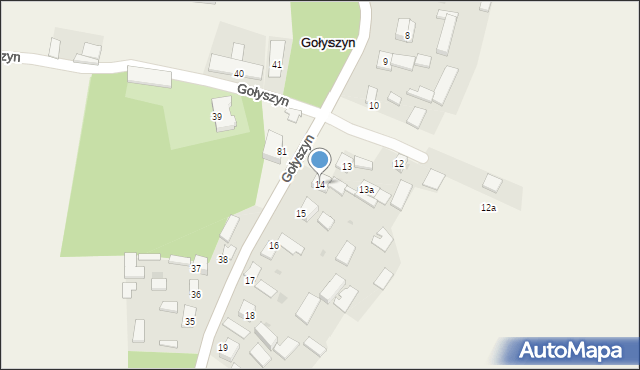 Gołyszyn, Gołyszyn, 14, mapa Gołyszyn