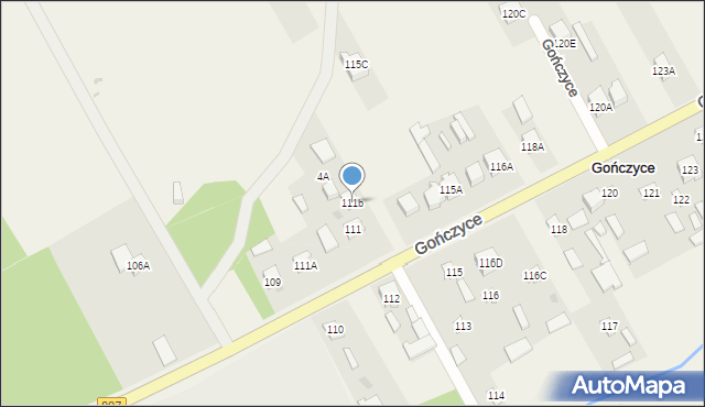 Gończyce, Gończyce, 111b, mapa Gończyce