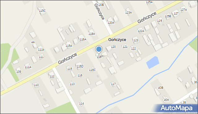 Gończyce, Gończyce, 118, mapa Gończyce