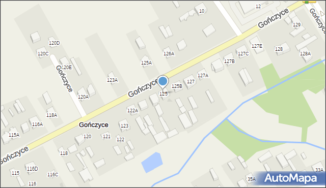 Gończyce, Gończyce, 125, mapa Gończyce