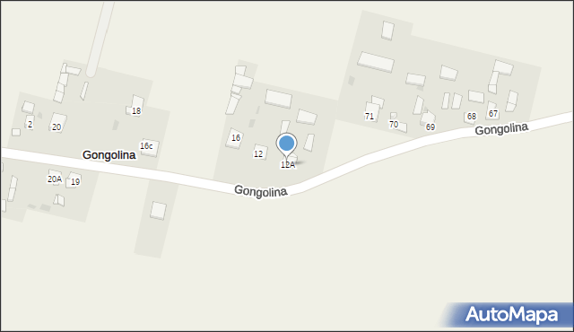 Gongolina, Gongolina, 12A, mapa Gongolina