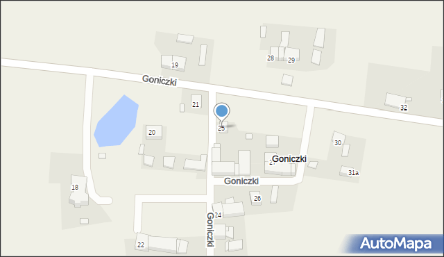 Goniczki, Goniczki, 25, mapa Goniczki