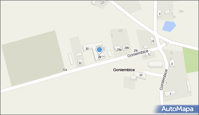 Goniembice, Goniembice, 29, mapa Goniembice