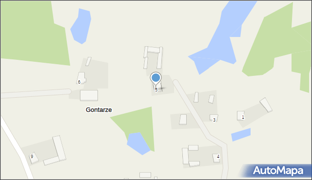 Gontarze, Gontarze, 5, mapa Gontarze