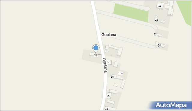 Goplana, Goplana, 31, mapa Goplana