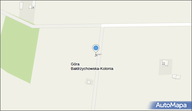 Góra Bałdrzychowska-Kolonia, Góra Bałdrzychowska-Kolonia, 26, mapa Góra Bałdrzychowska-Kolonia