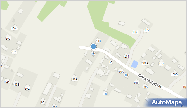 Góra Motyczna, Góra Motyczna, 92, mapa Góra Motyczna