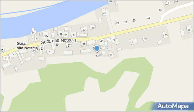 Góra nad Notecią, Góra nad Notecią, 53, mapa Góra nad Notecią